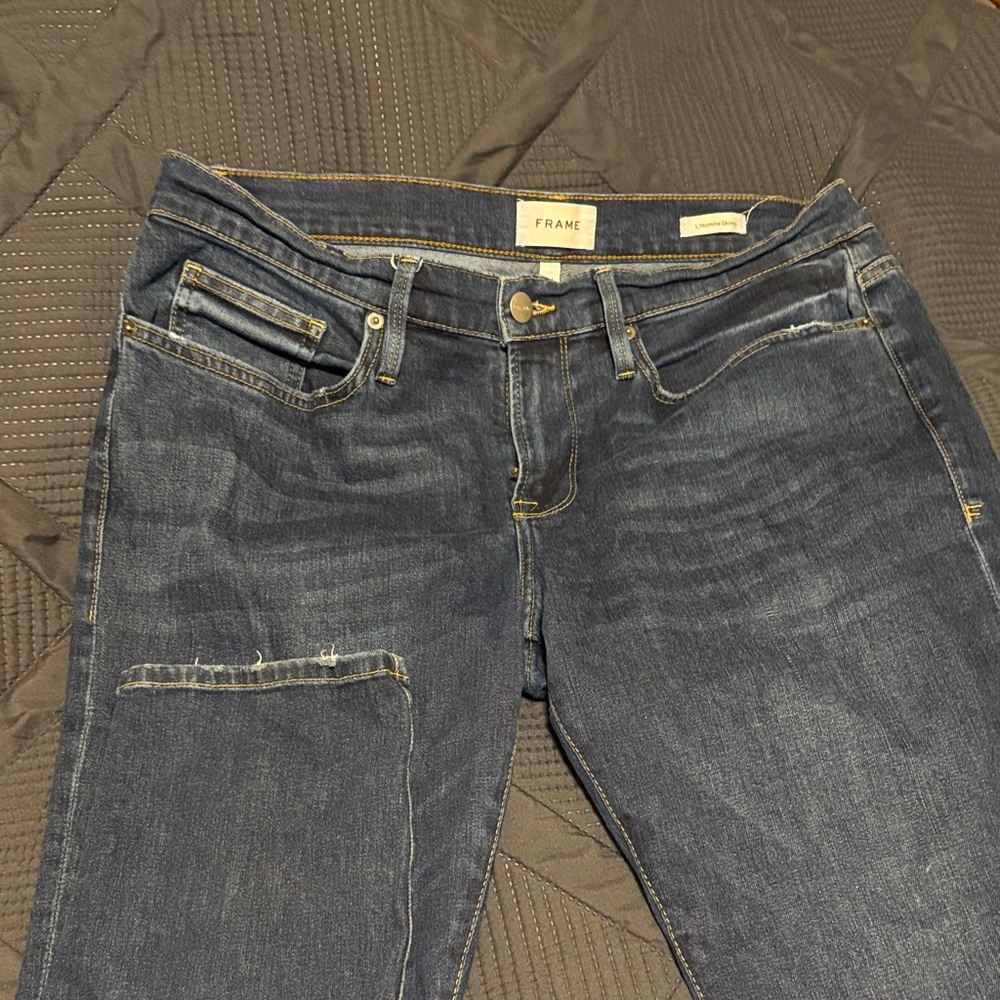 Frame Denim mens Dark Blue Straight Leg Jeans